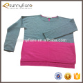 two colour cashmere women round neck sweater